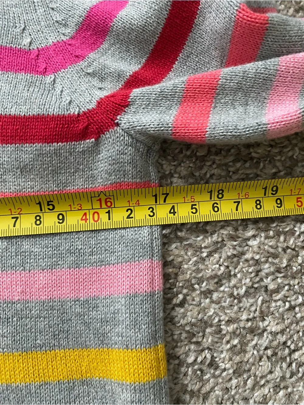GAP Kids RAINBOW Striped Sweater Dress Gray Pink Ribbed Cotton Casual Girls XXL